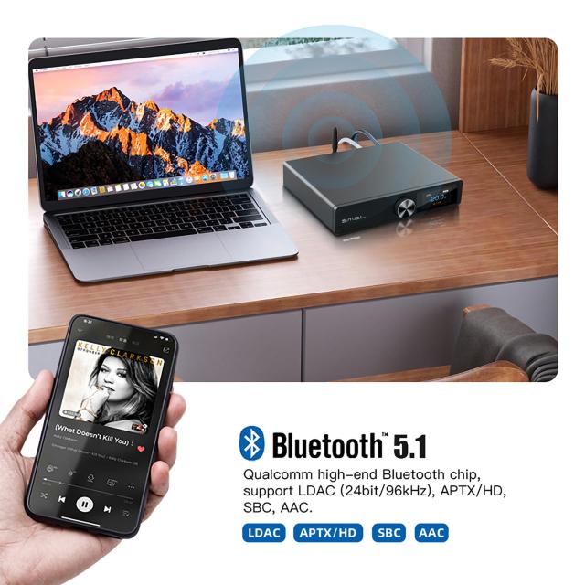 SMSL DO300 MQA DAC ES9039MSPRO XU316 DSD512 PCM32bit/768kHz バランス型 DAC QCC5125 Bluetooth5.1 LDAC USB/Bluetooth/OPT/COAX/l2S/