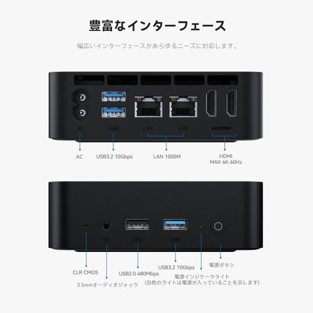 最大3.4GHz 4C4T 8GB 256GB ミニpc n100 Amazon.co.jp: Mini pc Newest 12th Generation Intel Alder