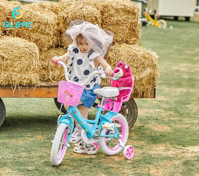未使用 Glerc Maggie 子供用自転車 女の子用 キッズバイク14インチ Glerc Maggie 14 Inch Kids Girls Bike, Pink & White