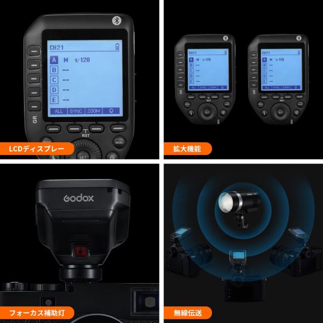GODOX XproII-O 送信機 TTL 2.4G ワイヤレスシステム フラッシュトリガー 高速同期 HSS 1/8000s トランスミッタ 16グループ 32チャネル A