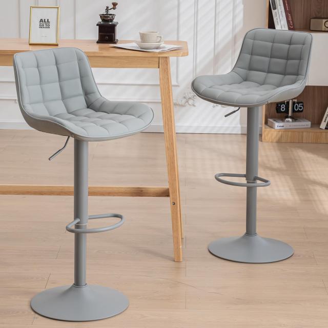 Kidol & Shellder カウンターチェア 2脚セット 昇降式 ホワイト