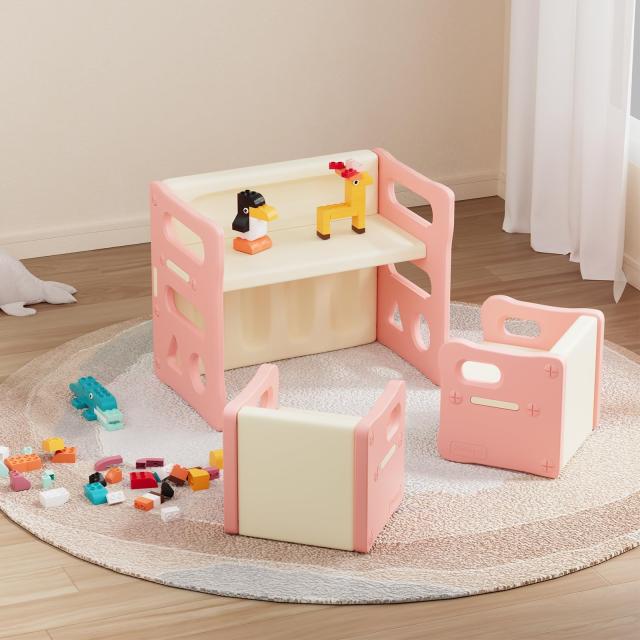 BanaSuper 子供用テーブルと椅子3点セット アクティビティ