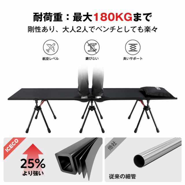 Amazon.co.jp: ワイドコット ICECO コット キャンプ 簡易ベッド
