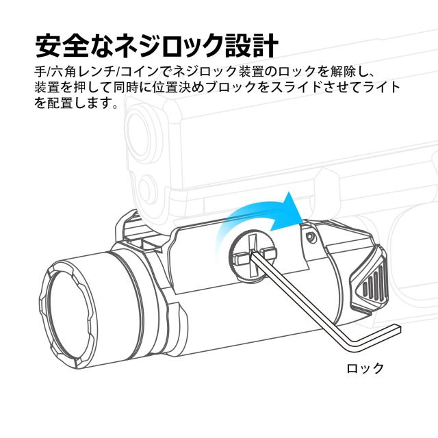 OLIGHT(オーライト) PL-3R 懐中電灯 タクティカルライト ウェポン