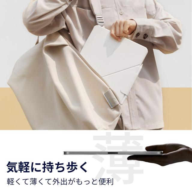 PITAKA iPad Pro 12.9 ケース タブレットスタンド 磁気吸着 超