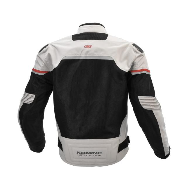 [KOMINE] バイク用 JK-1573 プロテクトカーボンメッシュジャケット 07-1573 メンズ Light Grey Black 3XL_1