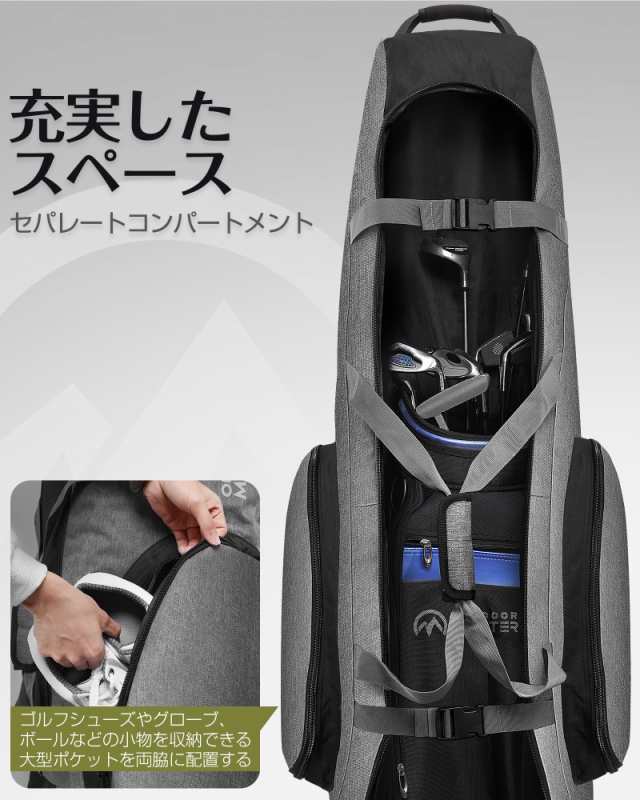 ゴルフバッグカバー 【キャスター付き・高密度900Dナイロン
