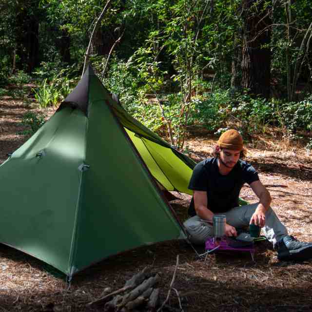 Naturehike公式ショップ ワンポールテント ソロキャンプ 1人用 超軽量 前室付き ダブルウォール 20D 耐水圧PU2000mm コンパクト 専用グラ