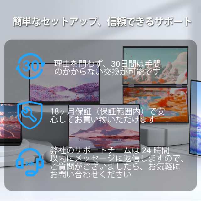 モバイルモニター 18.5インチ InnoView モバイルディスプレイ 120%sRGB 100Hz FHD 1920x1080 IPS液晶パネル 非光沢 VESA対応 フル機能Typ