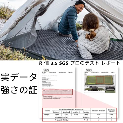 Naturehike R値3.5 キャンプ エアーマット 四季対応 超軽量 インフレーターマット -6℃の低温使用 アウトドア エアーベッド 防水防湿 収