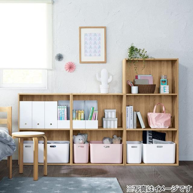 ニトリ 簡単組立て Nクリック ボックス ワイド 3段 ライトブラウン NITORI 8791509_6