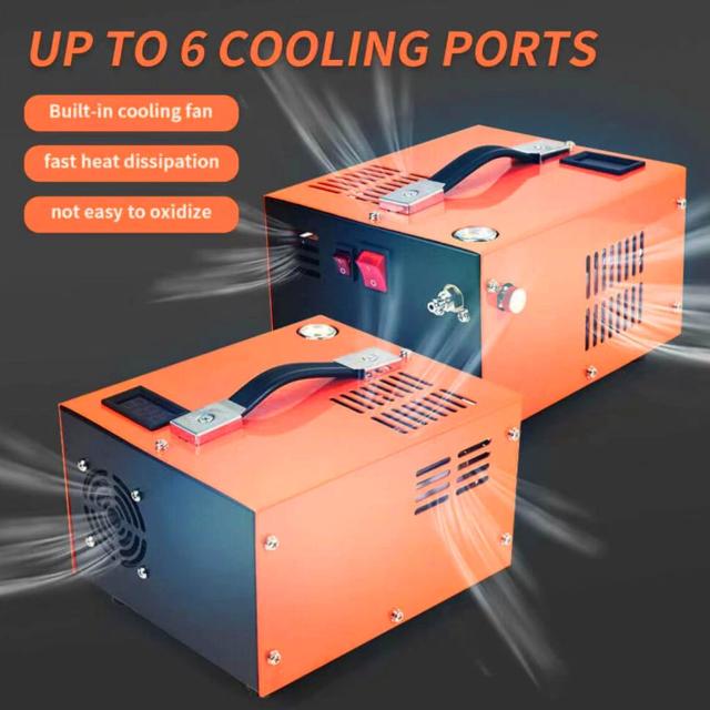 PCP エアーコンプレッサー 4500psi / 30MPa DC 12V 高圧エアーコンプレッサーポンプ コンバーター内蔵 ペイントボールガンやHPAタンクな