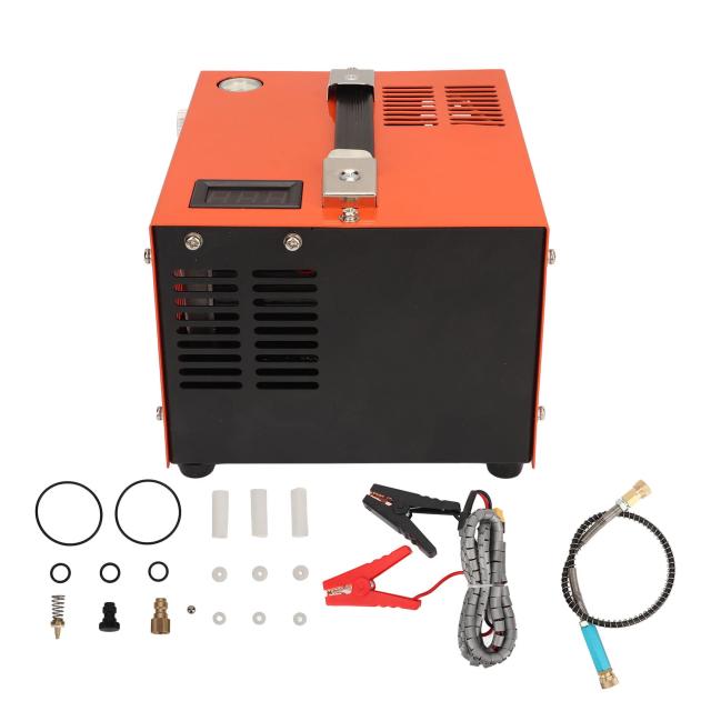 PCP エアーコンプレッサー 4500psi / 30MPa DC 12V 高圧エアーコンプレッサーポンプ コンバーター内蔵 ペイントボールガンやHPAタンクな