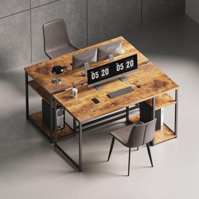 Maihail ゲーミングデスク 140幅 ラック付き パソコンデスク pcデスク