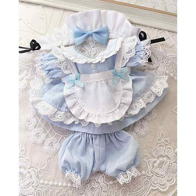 niannyyhouse 15cm ぬいぐるみ 用 メイド服 ヘアバンド ドレス