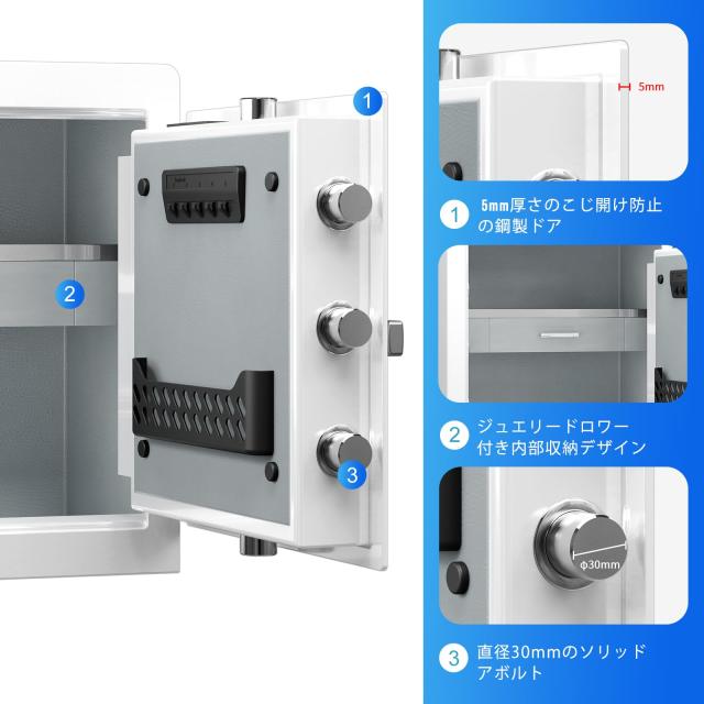 RPNB 金庫 防犯金庫 保管庫 スマートタッチスクリーン音声提示金庫 二