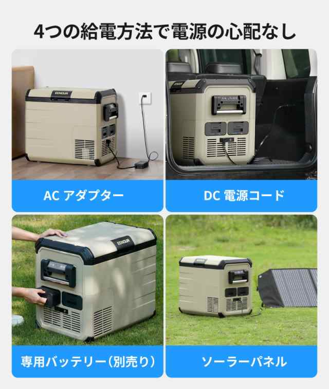 EENOUR 車載冷蔵庫 D45 45L -20℃〜10℃ バッテリー内蔵可能 両開きフタ コンプレッサー式 4WAY電源対応 AC100V  DC12V/24V ポータブル冷の通販はau PAY マーケット - libra shop | au PAY マーケット－通販サイト