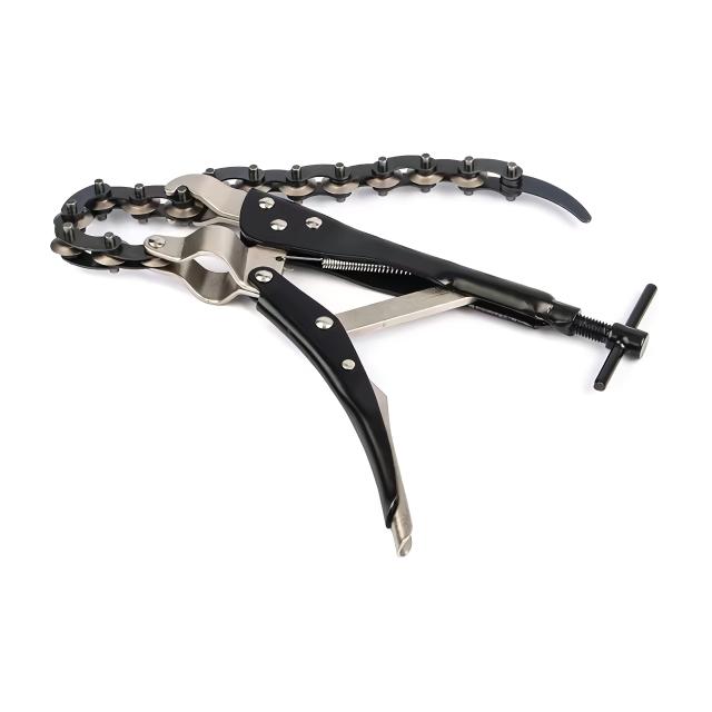 ZKTOOL テールパイプカッター エキゾーストチューブチェーンカッター パイプカッターチェーン/カッティングホイール付き ブラック : SMOTIVEPRO エキゾーストパイプカッター テール