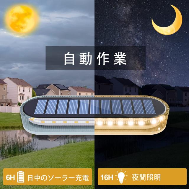 ソーラーライト, Yilaie ガーデンライト 屋外 ソーラーグラウンドライト 埋め込み式 30LED 超高輝度 照明 防犯ライト IP68防水 自動点灯/