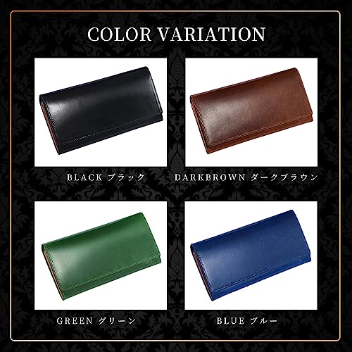 ファブリツィオ] 財布 メンズ レディース 長財布 2つ折り マチ付き