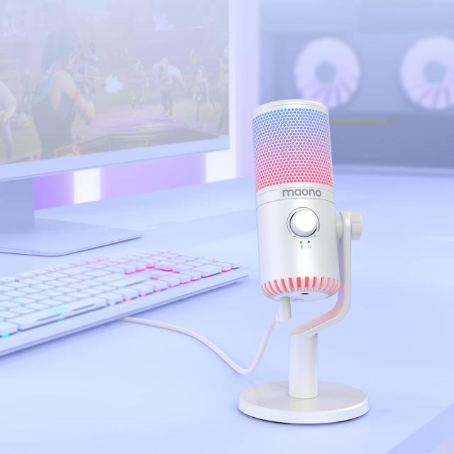 多用途MAONO USBコンデンサーマイク ブームアームセットRGBライティング 多用途MAONO USBコンデンサーマイク ブームアームセットRGB