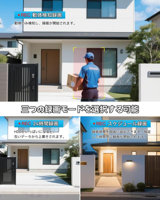 JENNOV 防犯カメラ 屋外 ワイヤレス 300万画素 4台セット AI人体検知  