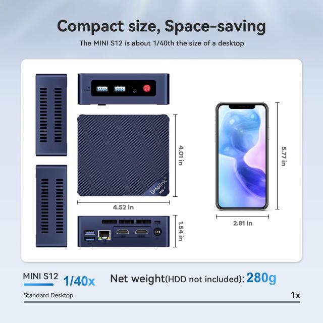 Beelink 第12世代Intel Alder Lake-N95プロセッサー（最大3.40