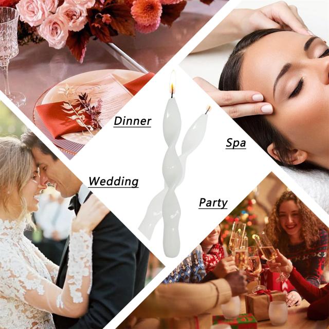 8.8インチ手作り スパイラルキャンドル テーパーキャンドル 結婚式