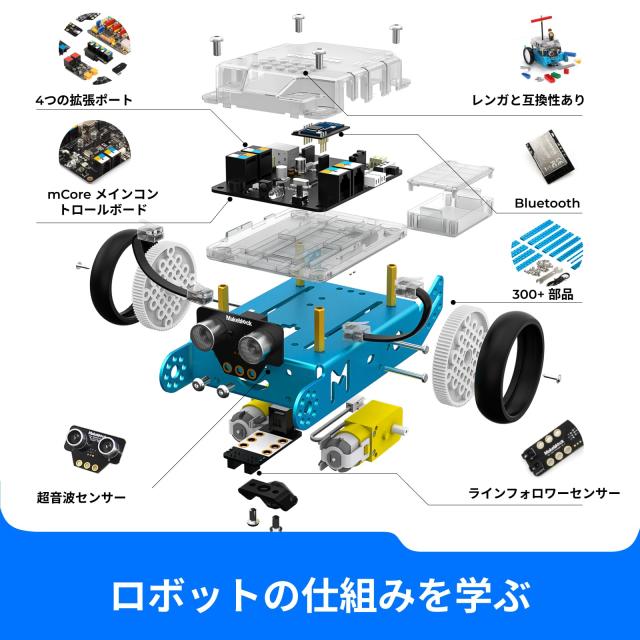 Makeblock mBot ロボット 子ども 電動ロボット 子ども おもちゃ Bluetoothドングル付き STEMロボット ロボット キット STEMプロジェクト_3