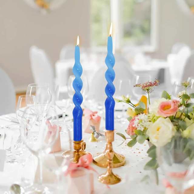 10インチ Candle 手作り螺旋 テーパーキャンドル 香りのない夕食 