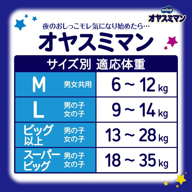 【パンツ スーパービッグサイズ】 オヤスミマン 女の子 夜用パンツ オムツ(18~35kg)72枚(12枚×6)[ケース品]_5
