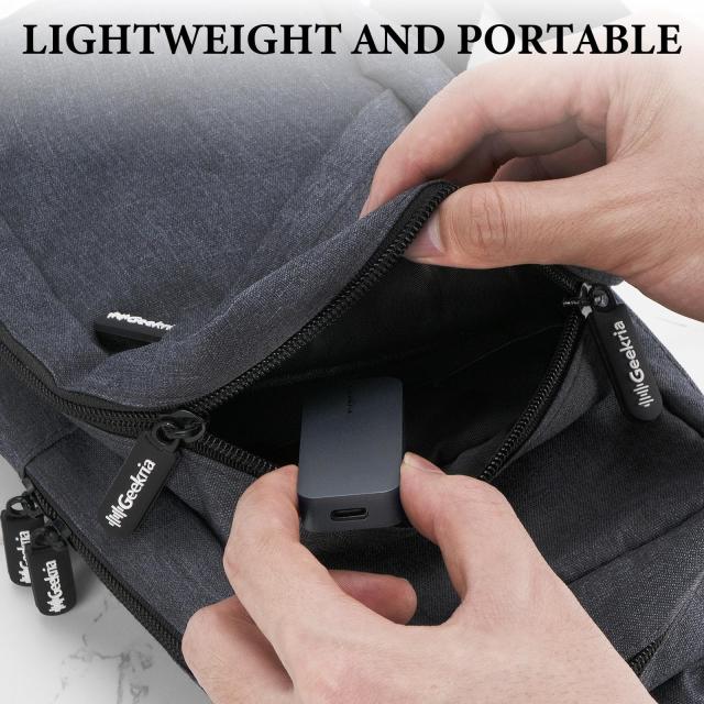 Geekria USB-C ポータブル ヘッドフォン アンプ、4.4mm バランス出力および 3.5mm ステレオ出力、Mini Hi-Fi DAC デュアル チップ CS4313