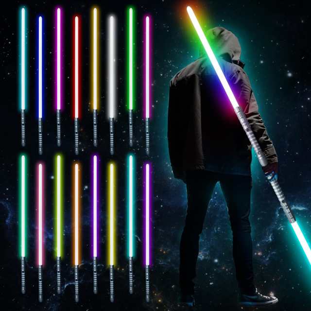YDDSABER ライトセイバー フルカラー16色切り替え メタルアルミ柄、 ゴースト プレミアム フォース FX ブラックシリーズ ライトセーバー の通販は