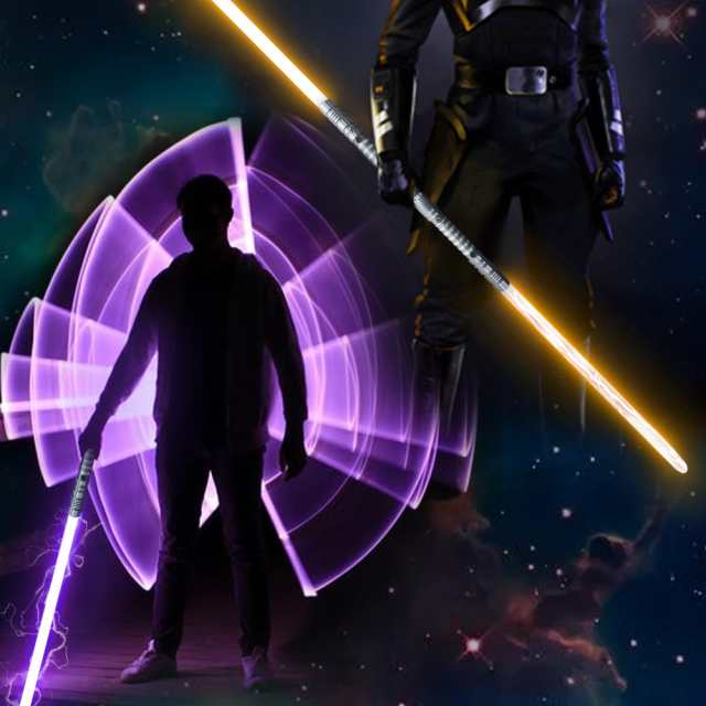 YDDSABER ライトセイバー フルカラー16色切り替え メタルアルミ柄、 ゴースト プレミアム フォース FX ブラックシリーズ ライトセーバー の通販は