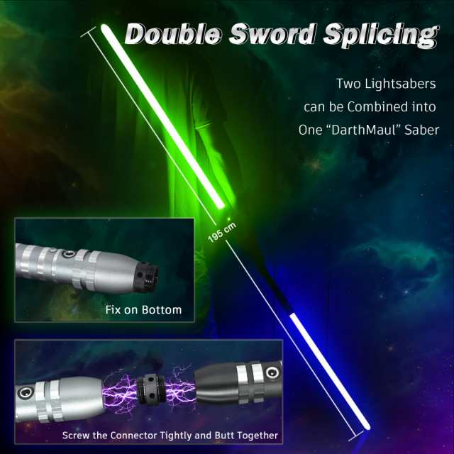 YDDSABER ライトセイバー フルカラー16色切り替え メタルアルミ柄、 ゴースト プレミアム フォース FX ブラックシリーズ ライトセーバー の通販は