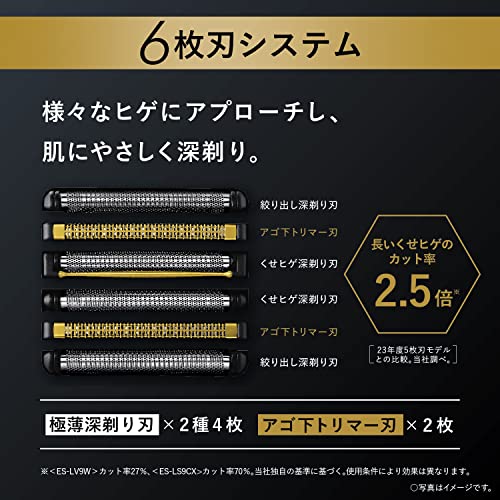 パナソニック ラムダッシュPRO メンズシェーバー 6枚刃 全自動洗浄充電器・セミハードケース付 充電中でも剃れる クラフトブラック ES-LS_7