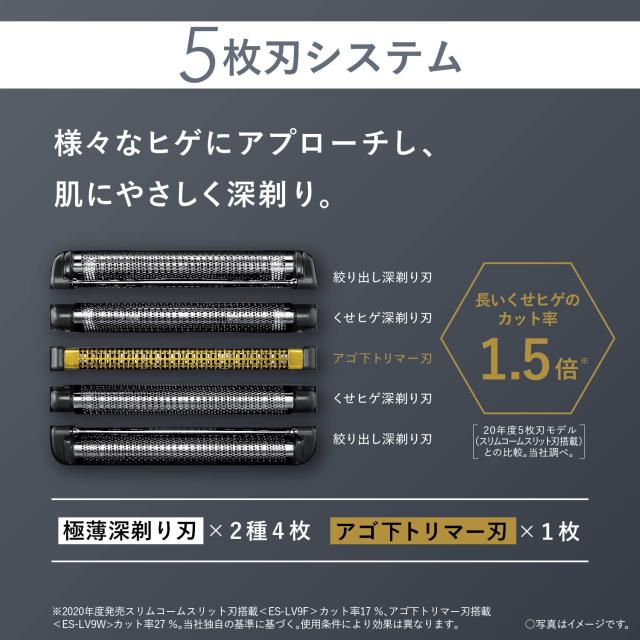 パナソニック ラムダッシュPRO メンズシェーバー 5枚刃 充電中でも剃 