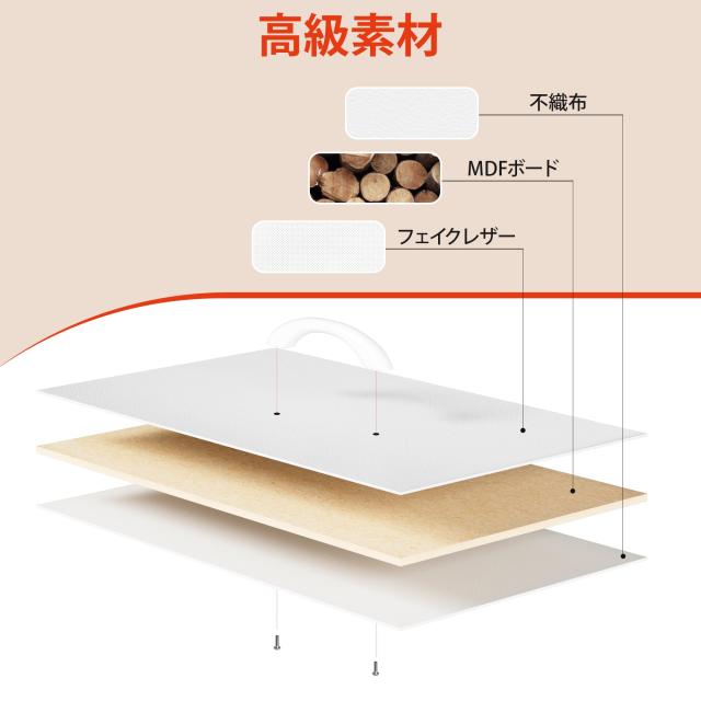 Nicehill チェスト タンス 収納チェスト オーガナイザー 収納ケース 衣類・キッズ・ベイビー用ワイドチェスト衣類収納 3段5杯 (ホワイト)_5