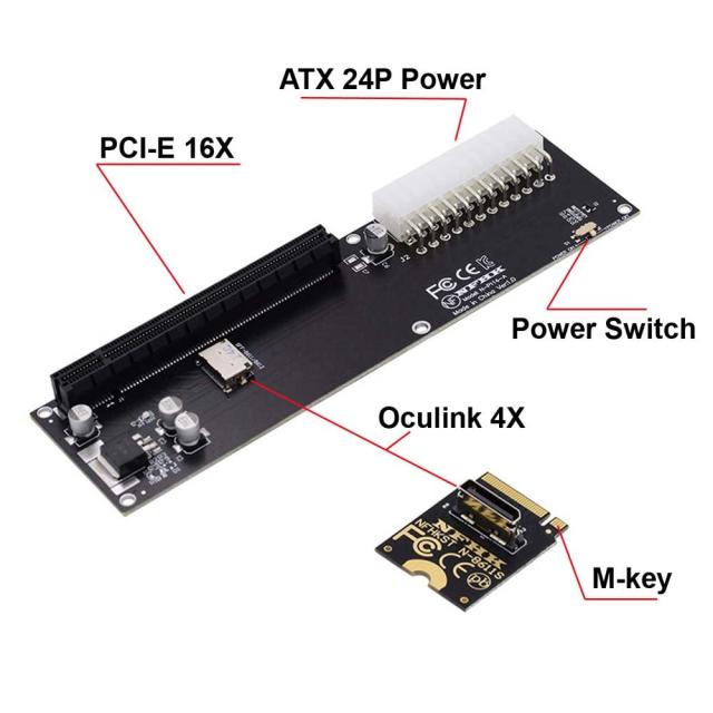cablecc PCI-E 3.0 M.2 M-Key to Oculink SFF-8611 SFF-8612 ホストアダプター GPD Win Max2 外付けグラフィックスカード＆SSD用_2