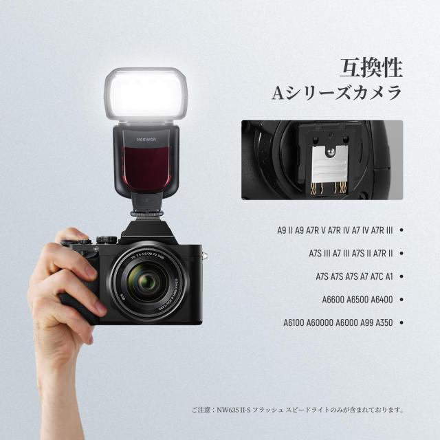 NEEWER NW635II-S TTL カメラフラッシュスピードライト ソフトディフューザー付き A9 II A9 A7R V A7R IV A7 IV A7R III A7S III A7 III_2