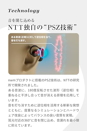 NTT sonority ヌーム オープンイヤー イヤホン nwm MBE001 Amazon.co.jp: nwm (ヌーム) オープンイヤー ワイヤレス