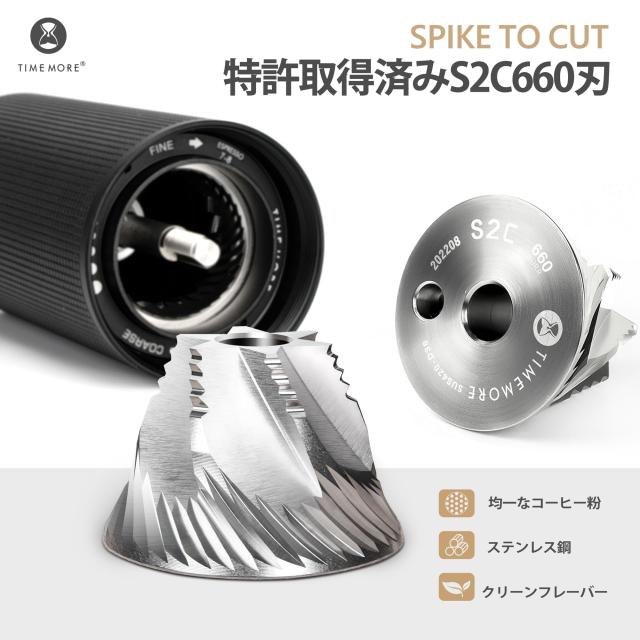 TIMEMORE 新 全金属 コーヒーミル 手動 タイムモア C3S PRO 手挽き コーヒー ミル 折り畳み式ハンドル ステンレス臼 段階粗さ調整可能 省_2