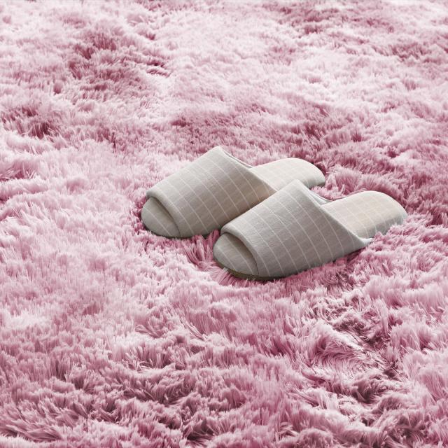 ラグマット カーペット 約3畳 200x250cm おしゃれな北欧風シャギーラグ 全厚約5.5cm 洗えるラグ 滑り止め付き 極厚毛足約4cm ふわっとし_6