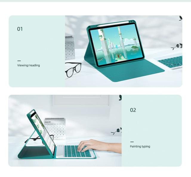 KMXDD 2022 iPad 第 10 世代 キーボードケース マウス付き 上側