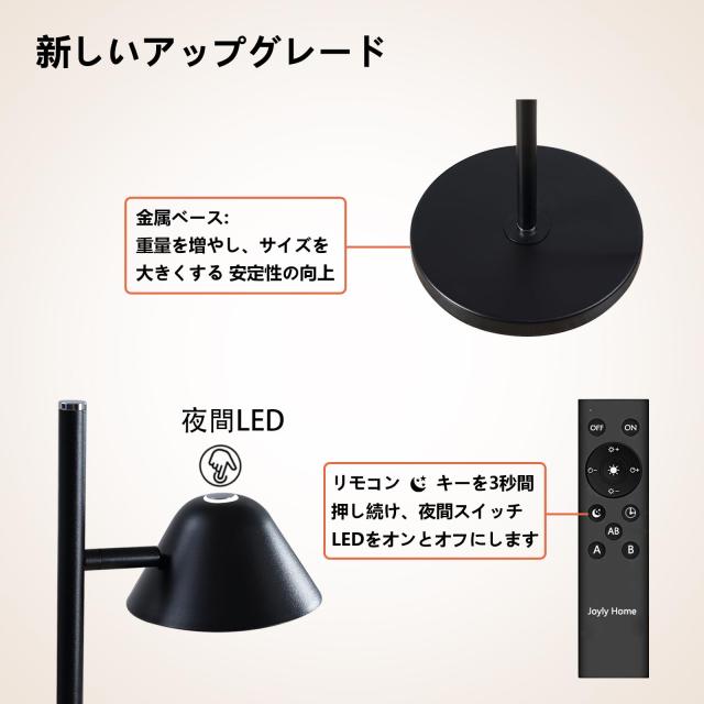 Joyly Home LEDフロアライト、20Wフロアライトリモコン付き、間接照明
