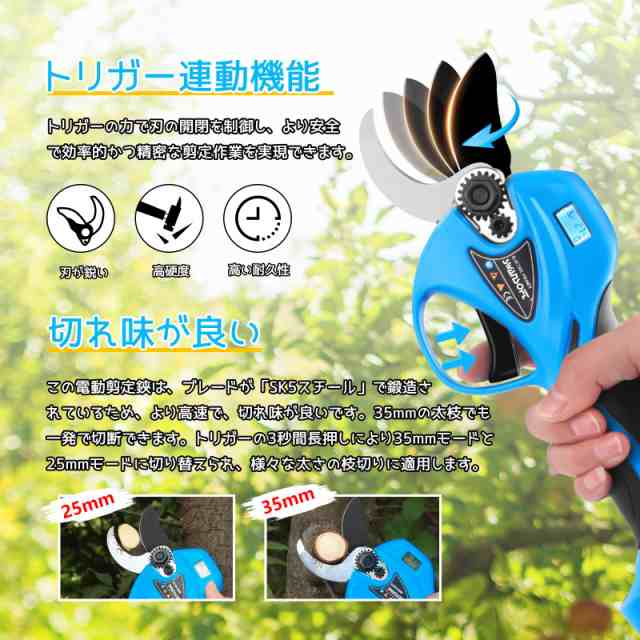 SWANSOFT 電動剪定バサミトリガー連動機能 35mm 電動はさみ 電動 SWANSOFT 電動剪定バサミトリガー連動機能 35mm 電動はさみ 電動