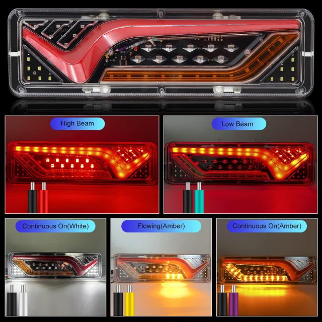 LEDトラックテールライト 19-LED 24Vユニバーサルリアランプスーパーブ LEDトラックテールライト、57-LED 24Vユニバーサルリアランプスーパー