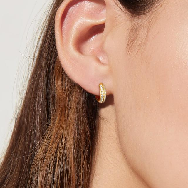 KRKC＆CO モアサナイト フープピアス 15mm メンズピアス レディース