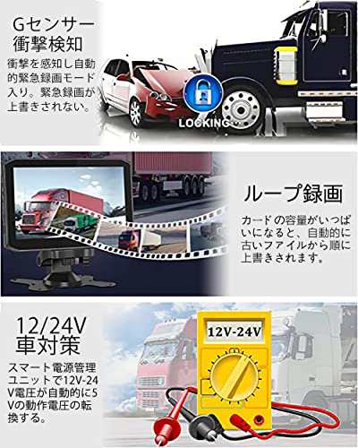 Motocam バックカメラモニターセット 大型車 トラック ドライブ