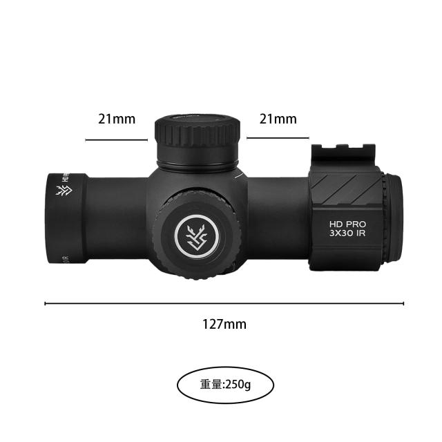 SWAMP DEER OPTICS ライフルスコープ 3x30IR固定倍率 ショート